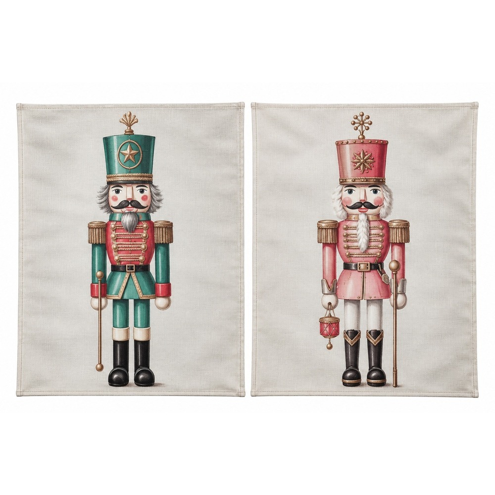 Nutcracker Soldier Wall Hanging Tapestry Christmas Holiday Decor Textile Art OS